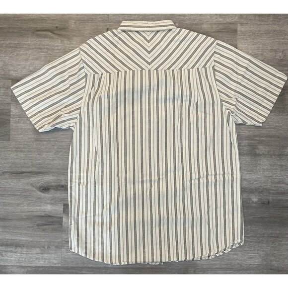 The North Face Mens Size Medium Button Up Shirt A5 Series Tan Short Sleeve - Picture 3 of 11